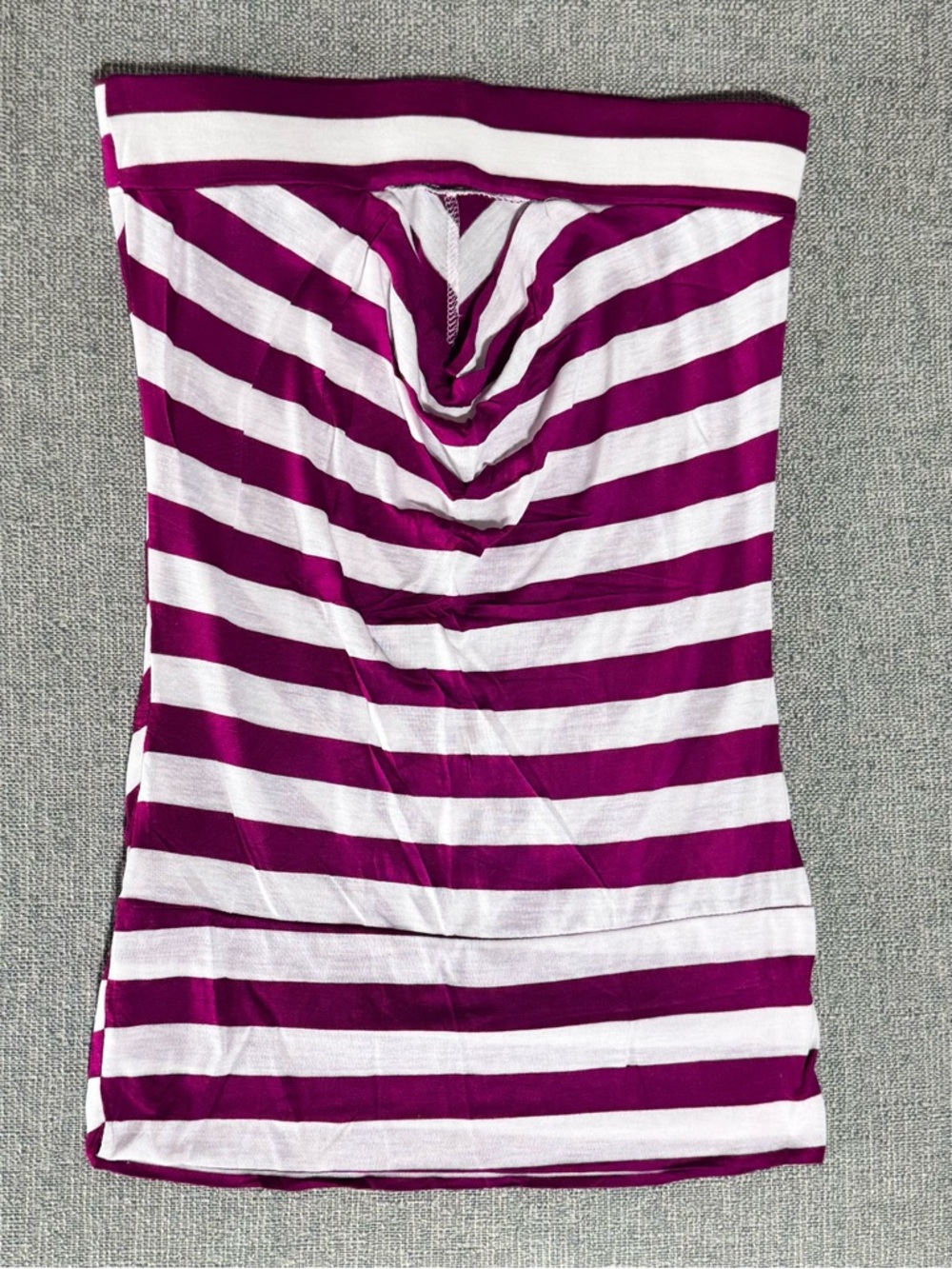 NWOT Wet Seal Strapless Magenta & White Striped Tube Top | OS